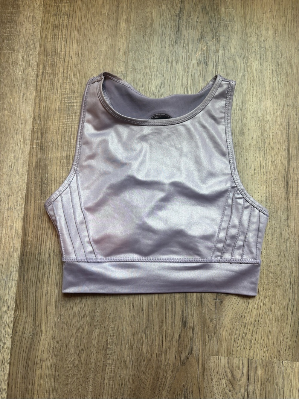 High-Neck Sports Bralette in Light Lavender